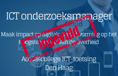 ICT Onderzoeksmanager ingevuld ICT Onderzoeksmanager - ingevuld
